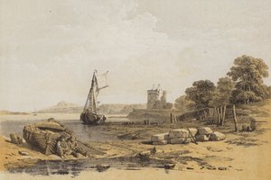 Zamek Barnbougle (chromolitho)