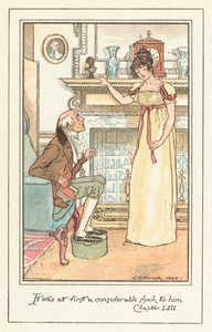 Ilustracja do Jane Austens Emma autorstwa after Charles Edmund Brock
