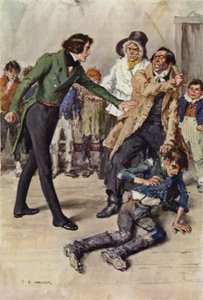 Ilustracja do Mikołaja Nickleby autorstwa after Charles Edmund Brock