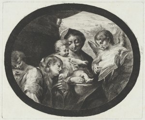Dziewica i Dzieciątko z Aniołami autorstwa after Correggio Vivant Denon