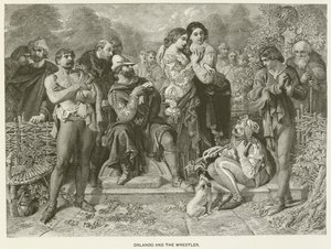 Orlando i zapaśnik autorstwa after Daniel Maclise
