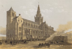 Katedra w Glasgow (St Mungos), na zewnątrz (chromolitho)