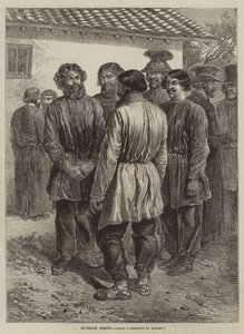 rosyjscy chłopi autorstwa after Denis Auguste Marie Raffet