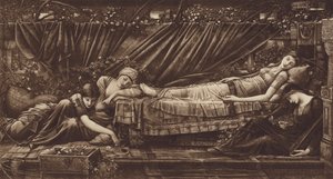 Śpiąca królewna autorstwa after Edward Coley Burne-Jones