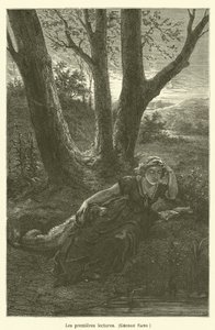 Pierwsze czytania, George Sand autorstwa after Emile Antoine Bayard