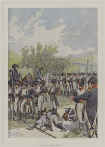 Bonaparte przechodzący w szeregach swojej armii
