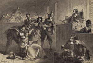 Edmund Cheesemans Żona przed gubernatorem Berkeley autorstwa after Felix Octavius Carr Darley