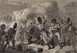 Brytyjczycy odparli w Fort Stephenson autorstwa after Felix Octavius Carr Darley