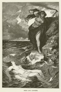 Bohater i Leander autorstwa after Ferdinand Keller