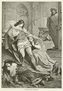 Manrico i Leonora autorstwa after Ferdinand Keller