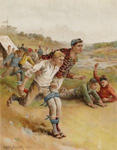 Wyścig na trzech nogach (chromolitho) autorstwa after Frank Feller