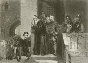 Arcybiskup Laud błogosławi Strafford autorstwa after George Cattermole
