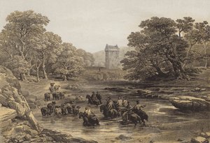 Wieża Gilnockie (chromolitho)