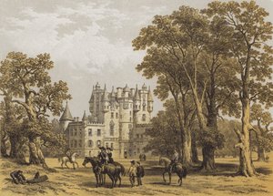 Zamek Glamis, Forfarshire (chromolitho)