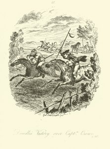 Ilustracja do nagolenników Launcelot autorstwa Tobiasa Smolletta autorstwa after George Cruikshank