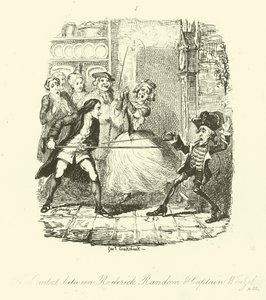 Ilustracja do Rodericka Random autorstwa Tobiasa Smolletta autorstwa after George Cruikshank