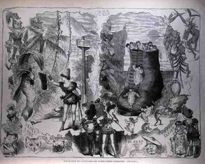 Sceny z pantomim Drury Lane i Covent Garden, z The Illustrated London News, 7 stycznia 1882 autorstwa after George Cruikshank