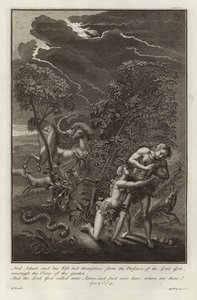Adam i Ewa, Upadek autorstwa after Gerard Hoet