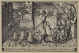 Fajerwerki na zamku margrabiego brandenburskiego w Colln nad Szprewą z okazji wizyty króla Danii Chrystiana IV, 10 października 1595