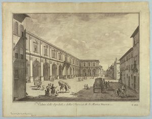 Widok Florencji, tablica z "Wybór XXIV Widoki na główne dzielnice, place, kościoły i pałace miasta Florencji"