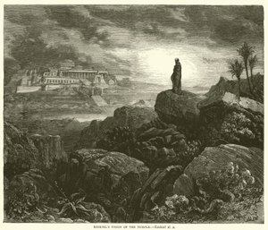 Ezechiel Wizja świątyni, Ezechiel, xl, 2 autorstwa Gustave after Dore