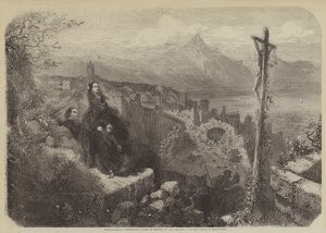 Fuentarabia, ulubione miejsce wypoczynku cesarzowej Eugenii autorstwa Gustave after Dore