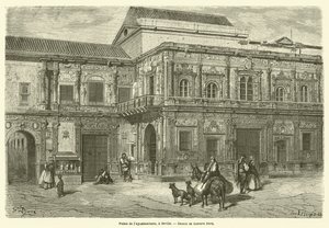 Palais de layuntamiento w Sewilli autorstwa Gustave after Dore