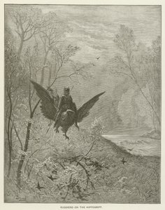 Ruggiero na hipogryfie autorstwa Gustave after Dore