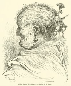 Stara kobieta z Walencji autorstwa Gustave after Dore