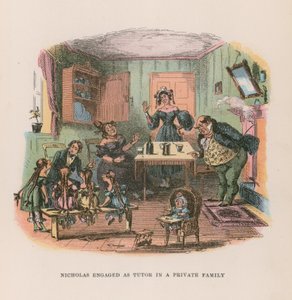 Ilustracja do filmu Nicholas Nickleby (litografia kolorowa)