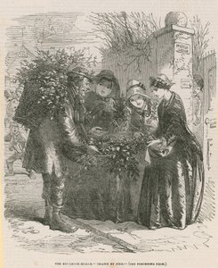 Sprzedawca jemioły (grawerunek) autorstwa after Hablot Knight Browne