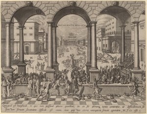 Masakra pod rzymskim triumwiratem autorstwa after Hans Vredeman de Vries