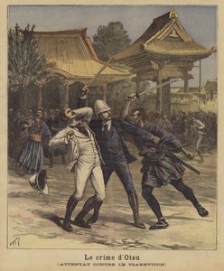 Zamach na carewicza Mikołaja z Rosji, Otsu, Japonia, 1891 autorstwa after Henri Meyer