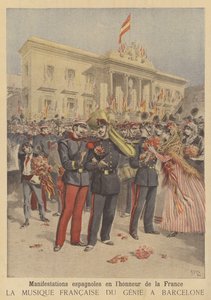 Popularne demonstracje przyjaźni wobec Francji w Hiszpanii autorstwa after Henri Meyer
