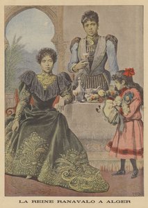 Królowa Ranavalona III z Madagaskaru na wygnaniu w Algierze