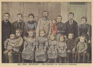 Laureaci nagrody Reverdy. Rodzina Vandenbrouchów i ich czternaścioro dzieci autorstwa after Henri Meyer
