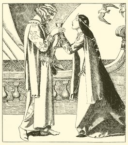 Belle Iseult i Sir Tristram wypili suszę miłosną