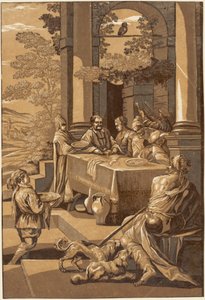 Nurkowie i Łazarz (prawy panel) autorstwa after Jacopo Bassano John Baptist Jackson
