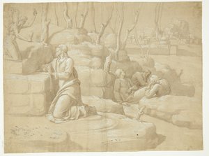 Mam Jezusa w Getsemani autorstwa after Jacopo da Empoli