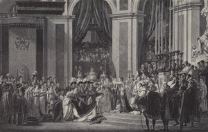 Koronacja Napoleona na cesarza Francji w Notre Dame de Paris, 1804 autorstwa after Jacques Louis David