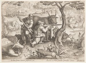 Polowanie na jelenie autorstwa after Jan van der Straet, called Stradanus
