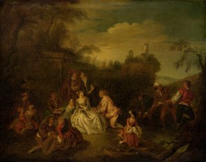 Dar rybaków autorstwa after Jean Baptiste Joseph Pater