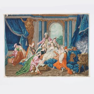 Toaleta Estery autorstwa after Jean François de Troy