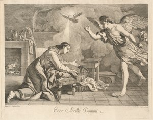 Zwiastowanie autorstwa after Jean François de Troy Jean Baptiste Hutin