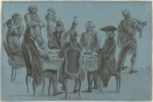 Posiłek filozofów autorstwa after Jean Huber