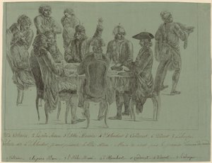 Posiłek filozofów autorstwa after Jean Huber
