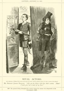 Aktorzy rywalizujący autorstwa after John Tenniel