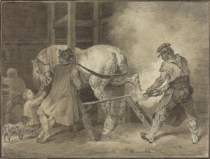 Sklep kowala autorstwa after Léon Cogniet after Théodore Gericault