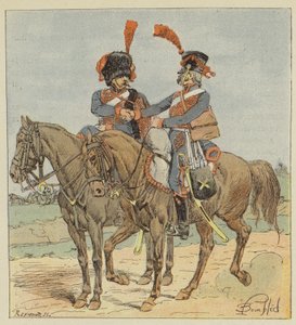 Artyleria konna straży i linii autorstwa after Louis Charles Bombled