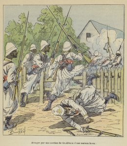Atak sekcji harcowników z domu hova autorstwa after Louis Charles Bombled